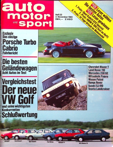 Deckblatt Auto Motor und Sport (22/1983)
